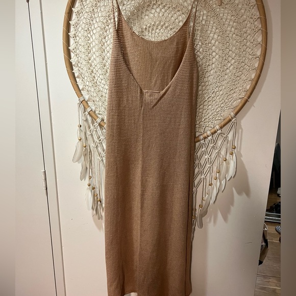 Onia Sweater Maxi Dress In Tan - Picture 9 of 10